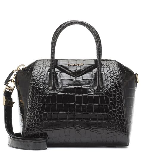 givenchy antigona black croc|antigona handbags.